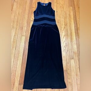 LAUNDRY By Sheli  Segal  Vintage 90s Velour Vampire Queen Goth  Gown Size 10